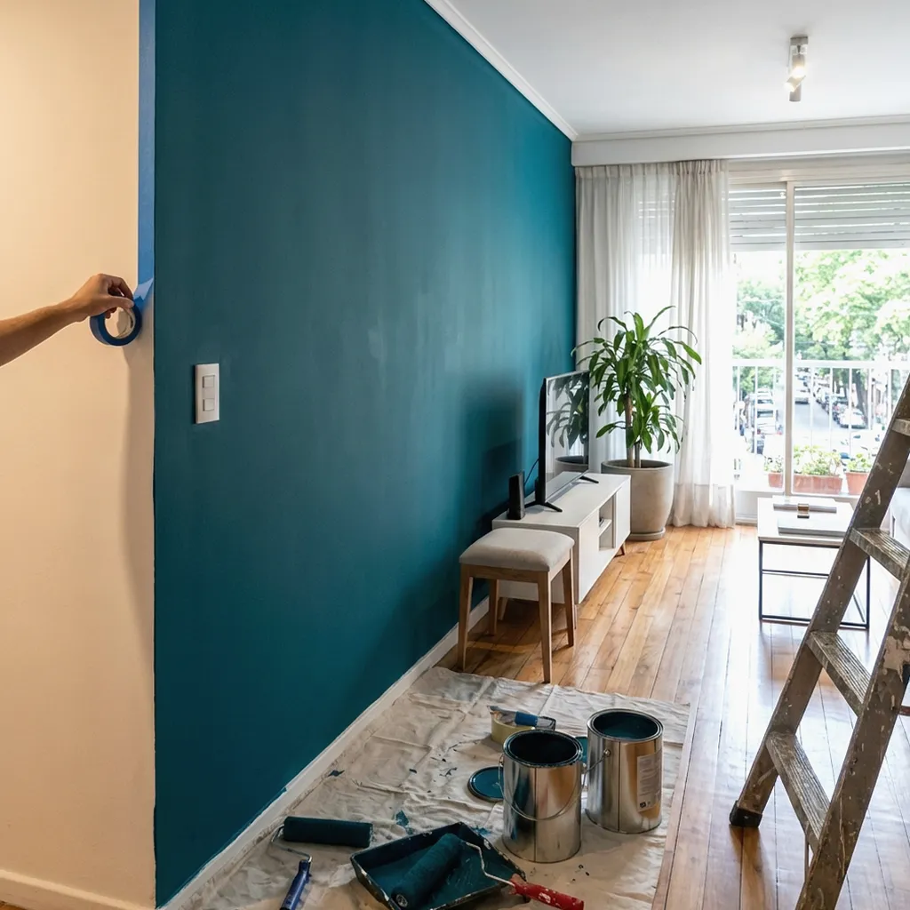 Equipo de pintor trabajando en Limpias